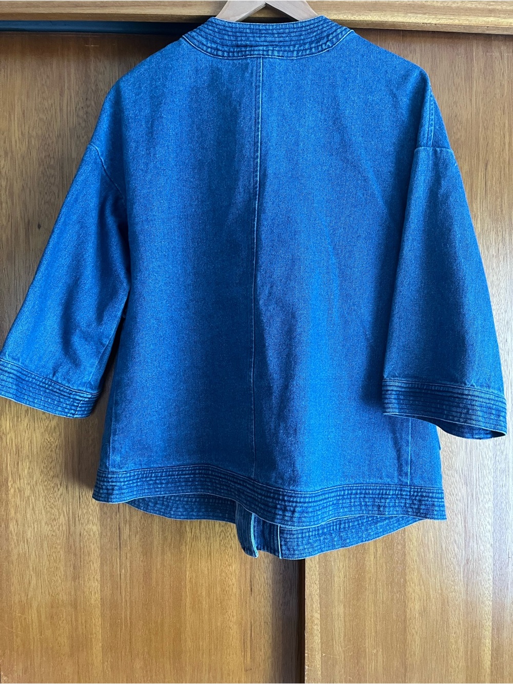 Sugar lips Blue Denim Belted Kimono Jacket - Picture 3 of 6